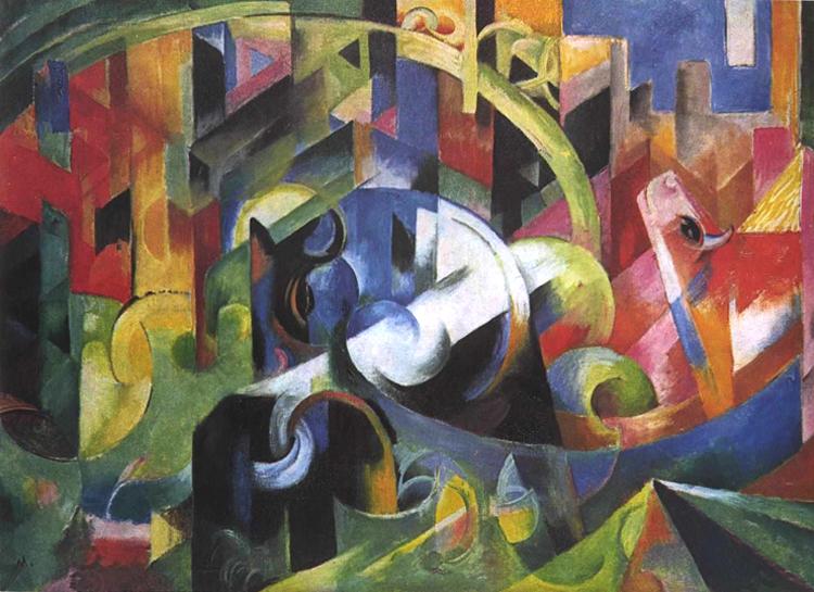 Franz Marc Painting with Cattle (mk34) China oil painting art
